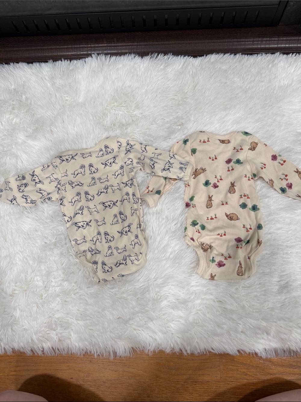 Organic Cream Baby One-Piece with Animal Prints Bundle - Picture 5 of 7